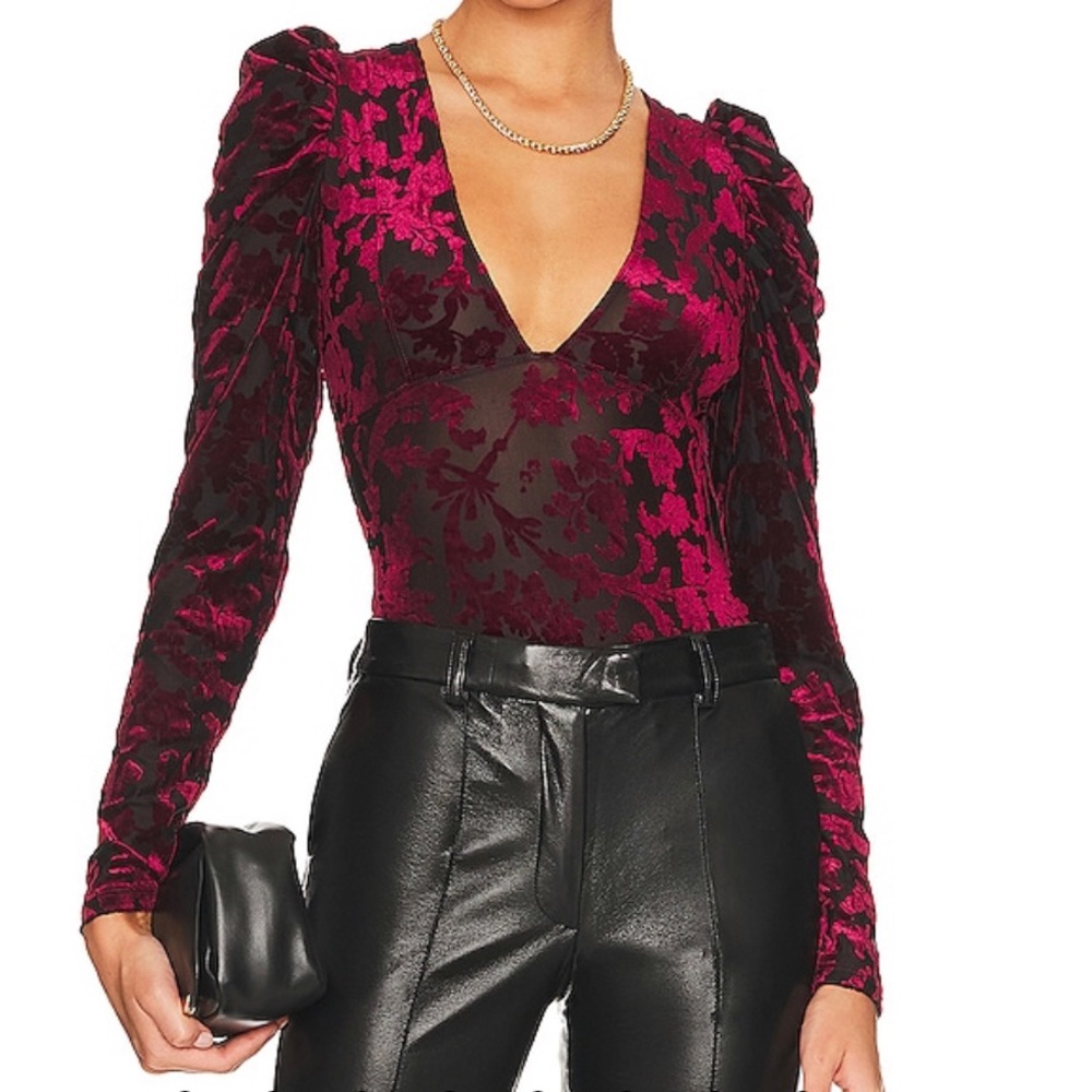 Free People Magic Hour Bodysuit in Midnight Combo